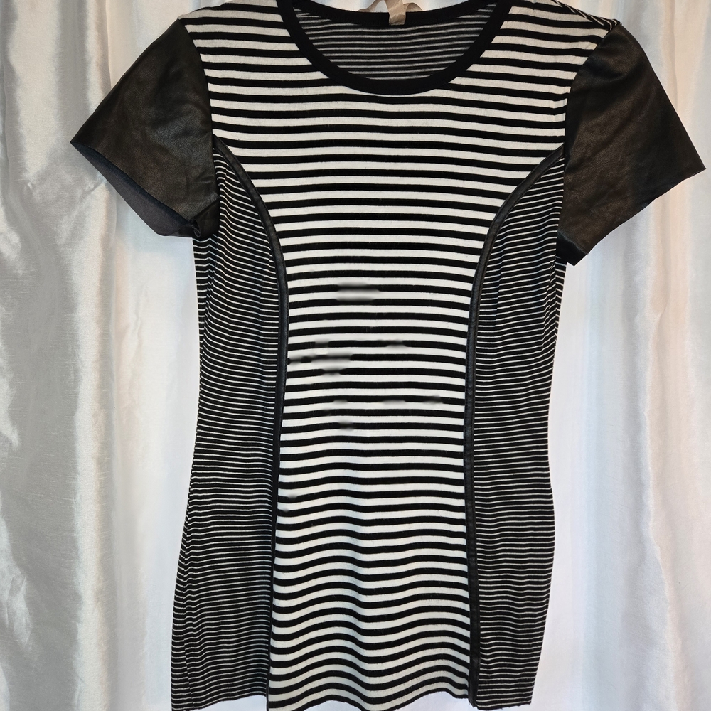 Striped Black and White Women's Top